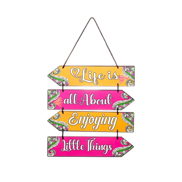 Palak Saxena Life is All About Enjoying Little Things | Home Decor | Wall Decor | Wall Hanging | Office Decor | For Living Room | Bedroom | Size: 12 inch x 12 inch - 12 inch x 11 inch
