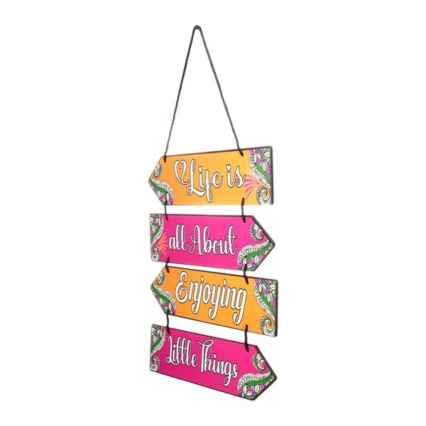 Palak Saxena Life is All About Enjoying Little Things | Home Decor | Wall Decor | Wall Hanging | Office Decor | For Living Room | Bedroom | Size: 12 inch x 12 inch - 12 inch x 11 inch