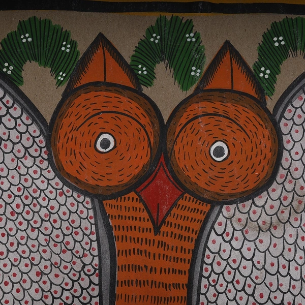 PALAK SAXENA Silent Sentinels: Twin Owls in the Enchantment of Bengal's Pattachitra