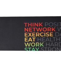 Positive Quotes Printed GAMING MOUSE PAD - Black