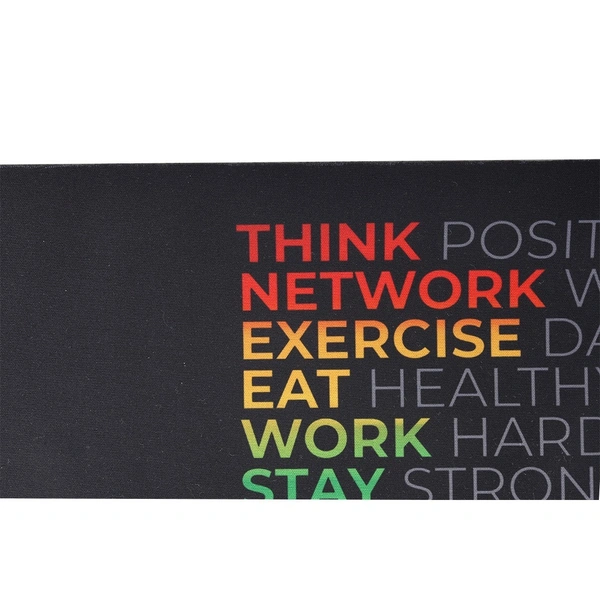 Positive Quotes Printed GAMING MOUSE PAD - Black