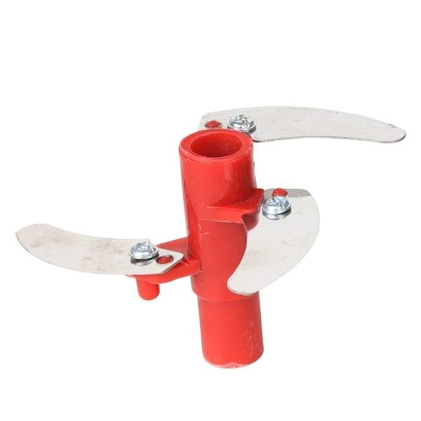 FAIRBIZPS RED Plastic Vegetable Chopper Manual Vegetables and Dry Fruits Hand Cutter with 3 Stainless Steel Sharp Blade - Red