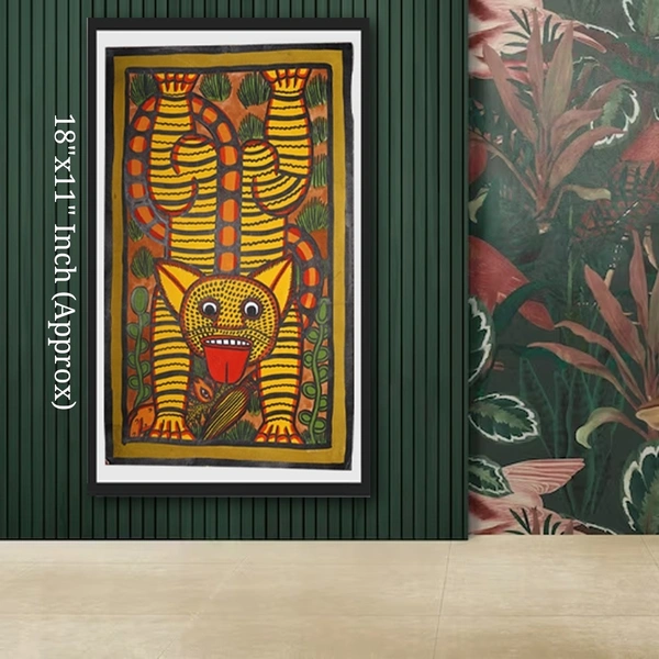 PALAK SAXENA "Lionhearted Elegance: Palak Saxena's Pattachitra Safari