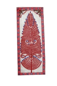 PALAK SAXENA Handmade designing tree (Leaf) Wall hanging Pattachitra Art Work on Tussar Silk for Home and Office Decoration Pattachitra painting Hand painted wall decor