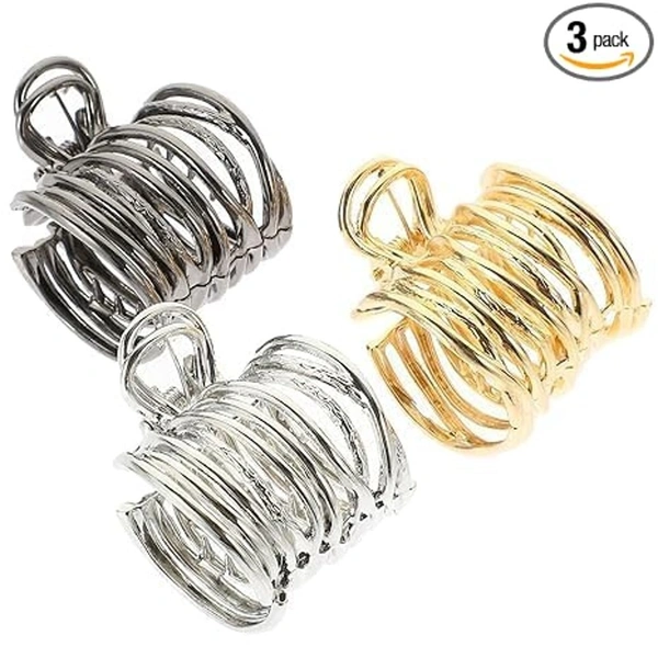 PALAK SAXENA Palak Saxena Women's Shark Hair Clips, Ponytail Claw Clip, Small Metal Hair Clips for Women, Cute Size, Non-Slip Hair Clips for Firm, High Ponytail, Hair Accessories for Teen Girls Long Hair Pack of 3