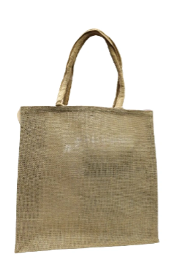 PALAK SAXENA Eco-Friendly Jute Bag-Reusable Tiffin/Shopping/Grocery Multipurpose Hand Bag with Zip (Brown)