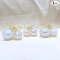 PALAK SAXENA Hair Clips for Women & Girls - Clutches Claw Clip Accessories - Sparkling Pearl Design, Stylish, For wedding fancy clips for Women and Girls- 6 Pcs