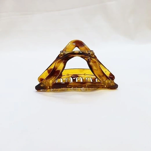 PALAK SAXENA Hair Accessories Golden Plastic Hair Clutch for Women, Medium Size, Trendy Hair Clip, Pack of 3 Hair Claw