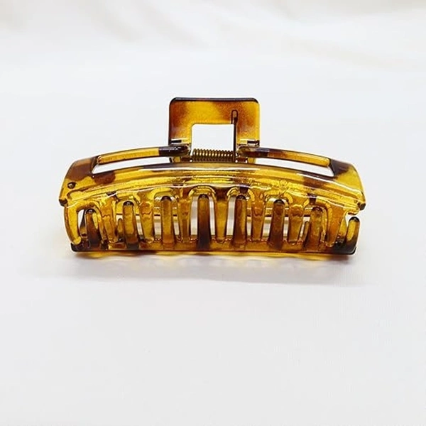 PALAK SAXENA Palak Saxena Hair Accessories Golden Plastic Hair Clutch for Women Medium Size Trendy Hair Clip Pack of 6 Hair Claw