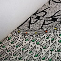  Madhubani Tree Wall Art - Exquisite Hand-painted Indian Art for Home Decoration - Ideal for Living Room, Bedroom, or Office - Unframed (32.2 x 24.2 inches) - 32.2 x 24.2 inches