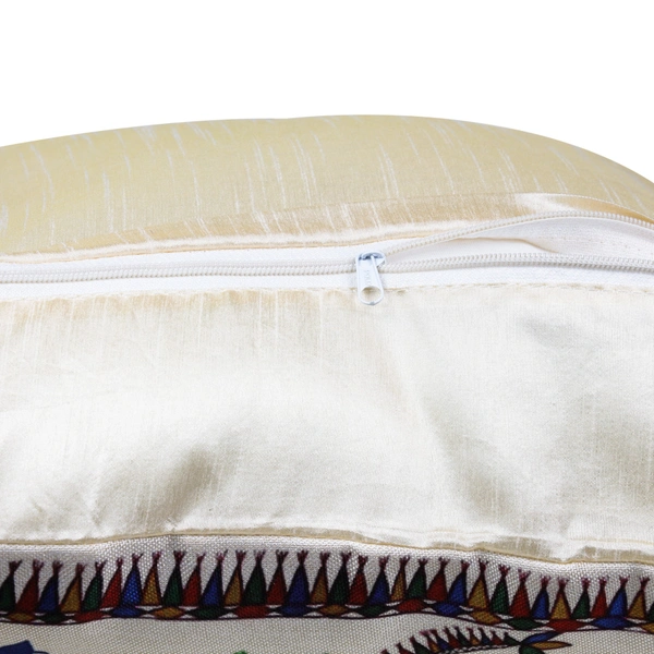 PALAK SAXENA Set of 5 Decorative Cushion Covers, 40 x 40 cm, Square Cotton Linen Beautiful Decorative Cushion Covers with Hidden Zip, Single-Sided Print, Decorative Cushion Covers for Sofa, Car, Outdoor, Bedroom - 40 x 40 CM