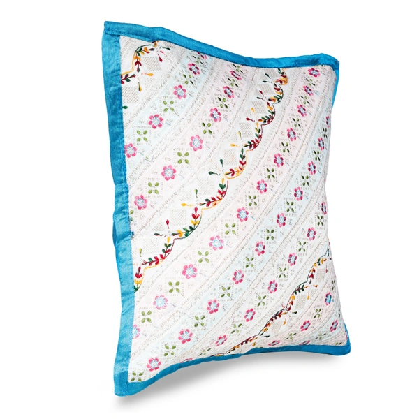 PALAK SAXENA Gujrati Style Decorative Boho Patch Cushion Covers Single-Sided - 40 x 40 CM, California