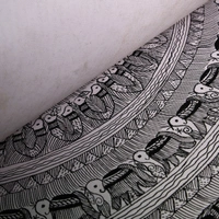 Intricate Mandala Art | Authentic Madhubani Painting Unframed 32.2 x 24.2 inches - 32.2 x 24.2 inches
