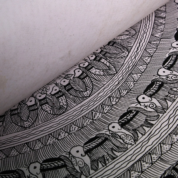 Intricate Mandala Art | Authentic Madhubani Painting Unframed 32.2 x 24.2 inches - 32.2 x 24.2 inches