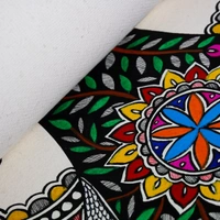 Fairo.Store Madhubani Fish Mandala Painting - Intricate Handmade Artwork (32.2×24.2 inches)