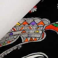 Fairo.Store Elephants In Colourful Traditional Wear - Madhubani Painting - Unframed (32.2 x 24.2 inches) - 32.2 x 24.2 inches