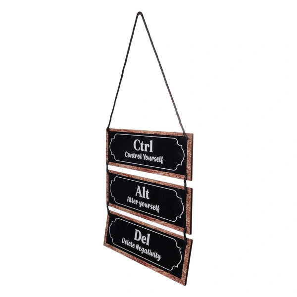 Palak Saxena 'Control Yourself' Office Wall Decor - Inspirational Wooden Wall Hangings - Motivational Wall Art with Sayings for Office,Home - 12x 11 inch