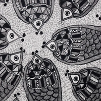  Fish Raas Madhubani Painting Unframed 32.2 x 24.2 inches - 32.2 x 24.2 inches
