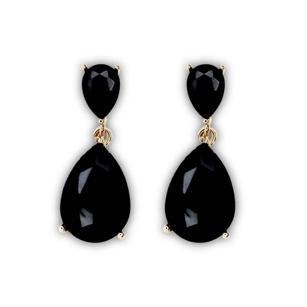  Bold & Beautiful Black Dangle Earrings – A Statement of Grace & Confidence - 3x3, Black