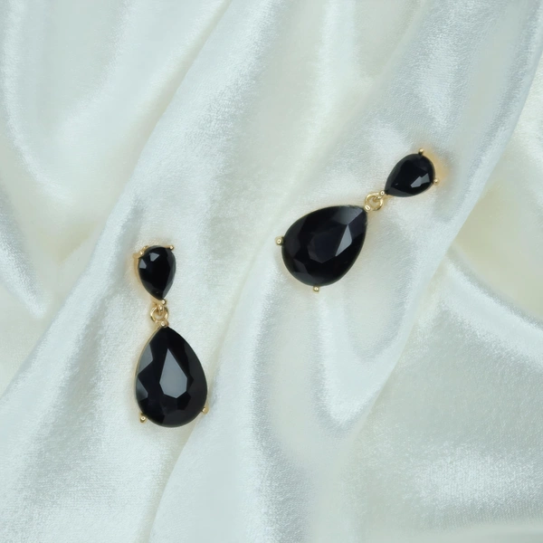  Bold & Beautiful Black Dangle Earrings – A Statement of Grace & Confidence - 3x3, Black