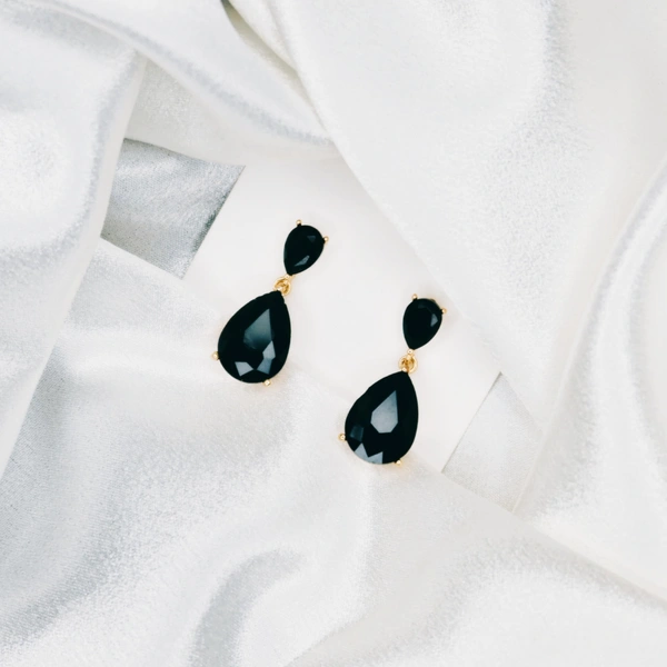  Bold & Beautiful Black Dangle Earrings – A Statement of Grace & Confidence - 3x3, Black