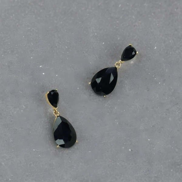  Bold & Beautiful Black Dangle Earrings – A Statement of Grace & Confidence - 3x3, Black