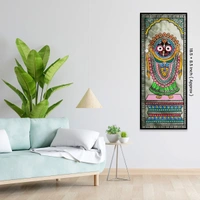 Lord Jagannath Pattachitra Painting   - Length 7.87 Inch x Height -3.94 Inch