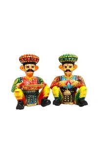 Palak Saxena PALAK SAXENA Toys & Handicrafts,Handcrafted Indian Musicians, Decorative Indian Band Set Traditional Decorative Showpiece,
