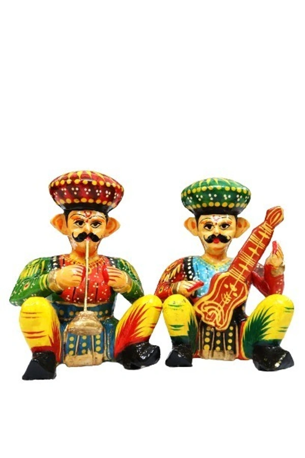 Palak Saxena PALAK SAXENA Toys & Handicrafts,Handcrafted Indian Musicians, Decorative Indian Band Set Traditional Decorative Showpiece - Standard