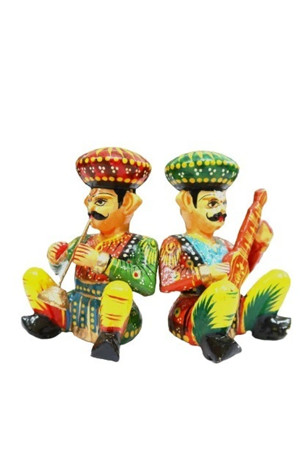 Palak Saxena PALAK SAXENA Toys & Handicrafts,Handcrafted Indian Musicians, Decorative Indian Band Set Traditional Decorative Showpiece - Standard