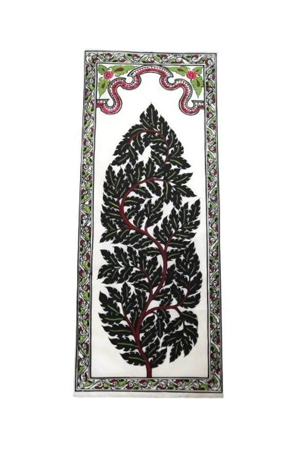PALAK SAXENA Handmade designing tree (Leaf) Wall hanging Pattachitra Art Work on Tussar Silk for Home and Office Decoration Pattachitra painting Hand painted wall decor