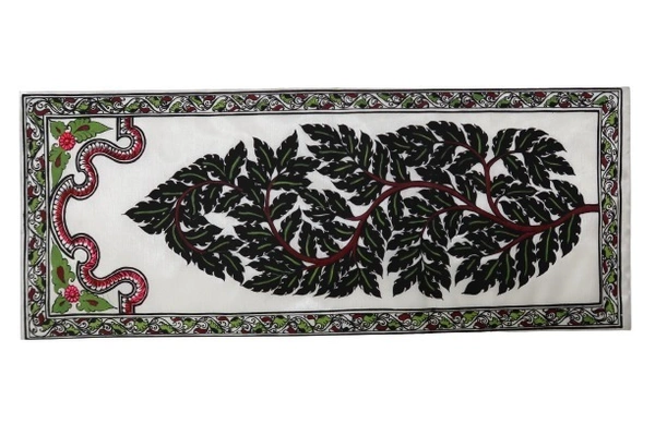 PALAK SAXENA Handmade designing tree (Leaf) Wall hanging Pattachitra Art Work on Tussar Silk for Home and Office Decoration Pattachitra painting Hand painted wall decor