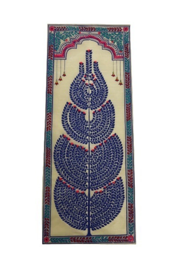 PALAK SAXENA Handmade designing tree (Leaf) Wall hanging Pattachitra Art Work on Tussar Silk for Home and Office Decoration Pattachitra painting Hand painted