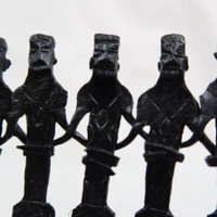 Palak Saxena  Antique Bastar Tribal Art Home décor | Handmade Showpiece Gifts - Table Decor, Corner Shelves & Office Decor Showpiece Handicraft - 5 Walking Tribals - Black - Standard