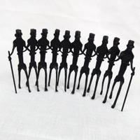 Palak Saxena  Antique Bastar Tribal Art Home décor | Handmade Showpiece Gifts - Table Decor, Corner Shelves & Office Decor Showpiece Handicraft - 5 Walking Tribals - Black - Standard