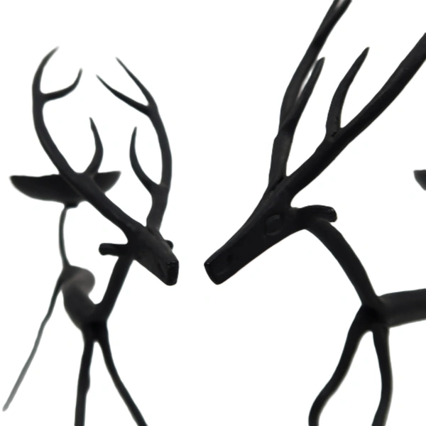 Palak Saxena Wrought Iron Reindeer Tea Light Candle Holders: Handcrafted Set of 2 for Housewarming Gifts