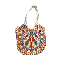 Palak Saxena Beautiful Rajasthani Ethnic Peacock Design Jhola Bag/Shoulder Handbags For ladies, Girls - 18x10x5 inch