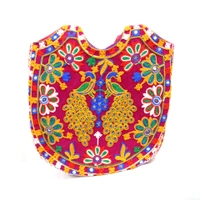 Palak Saxena Beautiful Rajasthani Ethnic Peacock Design Jhola Bag/Shoulder Handbags For ladies, Girls (magenta)) - 18x10x5 inch