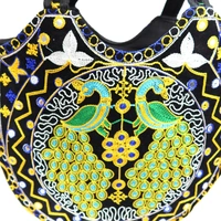Palak Saxena Beautiful Rajasthani Ethnic Peacock Design Jhola Bag/Shoulder Handbags For ladies, Girls (Blue) - 18x10x5 inch
