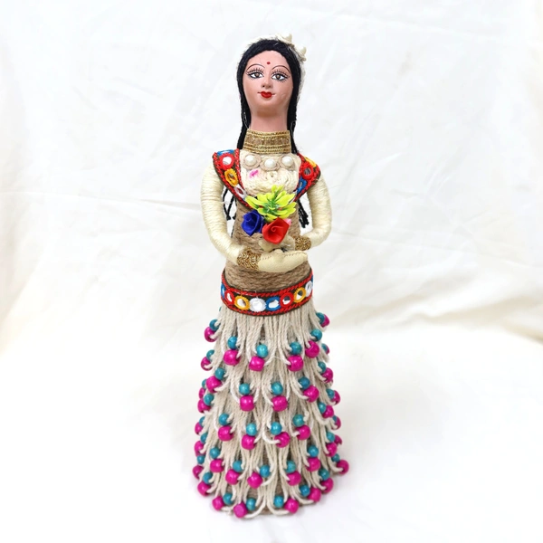  Eco-Friendly Jute Handmade Doll – Unique Artisanal Craft for Home Décor & Gift - 18*8 inch
