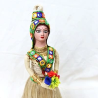 Charming Handcrafted Jute Doll – Eco-Friendly Rustic Décor Gift for Home & Festive Display  - 18 *8 inch