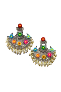 Boho Jhumka Jhumki Earrings For Women & Girls – Oxidised s For College, Gifting & Festive Look | Lightweight Fashion Danglers
