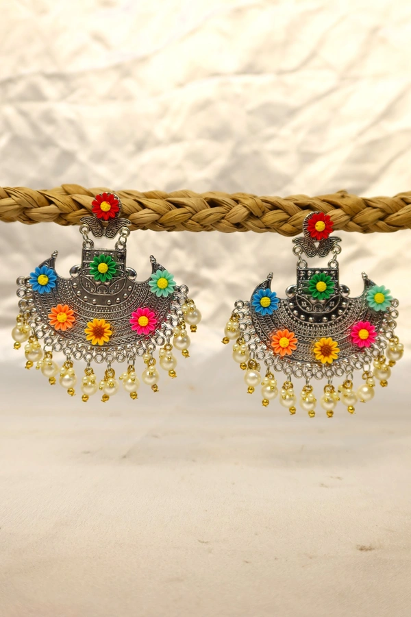 Boho Jhumka Jhumki Earrings For Women & Girls – Oxidised s For College, Gifting & Festive Look | Lightweight Fashion Danglers