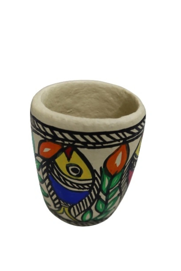 Madhubani Painted Papier Mache Pen stand