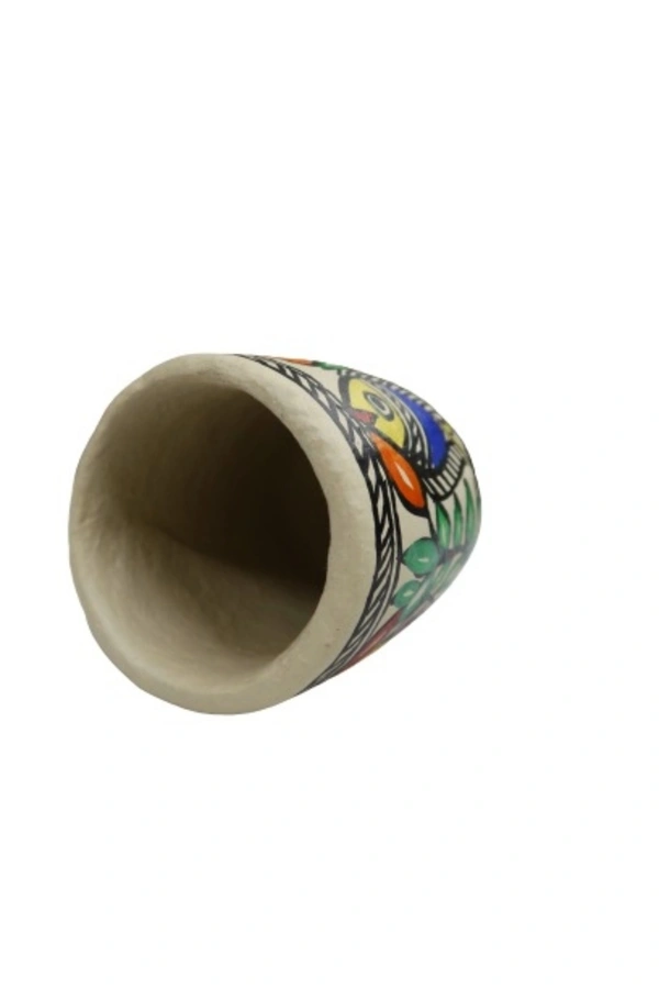 Madhubani Painted Papier Mache Pen stand