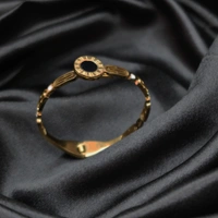 Artificial Golden Roman Numeral Kada Bracelet For Women & Girls | Stylish Bangle Design | Elegant Daily Wear Jewellery Gift