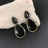 Bold & Beautiful Black Dangle Earrings – A Statement of Grace & Confidence