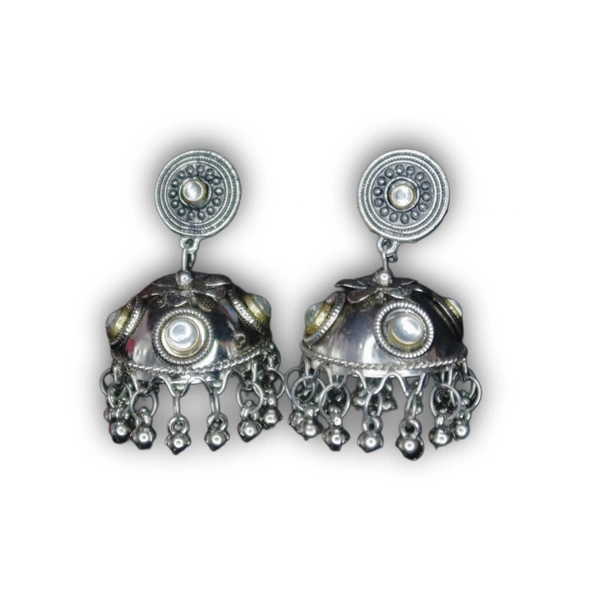 Elegant Silver Oxidized Ethnic Jhumka Earrings – Timeless Traditional jewellery for Women