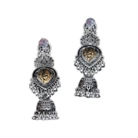 Radiant Mirror Work Oxidized Jhumka Earrings – Graceful Ethnic jewellery for Women & Girls