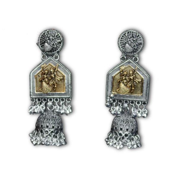 Traditional Dandiya Style Earrings for Women & Girls – Ethnic Navratri Garba Dangle Earrings – Lightweight Oxidized Festive Jewellery for Indian Outfits, Lehenga, and Saree